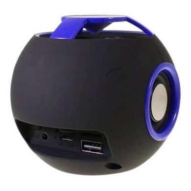 Bluetooth-колонка аккумуляторная со встроенным FM-приемником Li-pol 500mAh Hopestar H46 Черная с синим