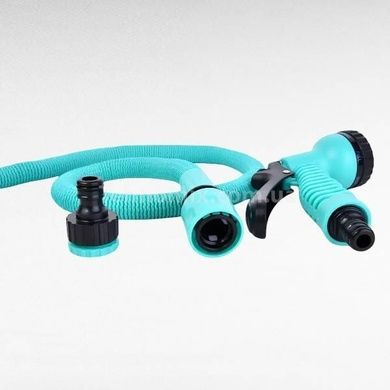 Шланг поливочный растягивающийся 22,5м с насадкой для полива EXPANDABLE GARDEN HOSE K-75FT Бирюзовый