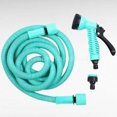Шланг поливочный растягивающийся 22,5м с насадкой для полива EXPANDABLE GARDEN HOSE K-75FT Бирюзовый