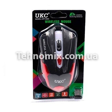Мишка бездротова комп'ютерна оптична MOUSE UKC G111 Чорно-червона