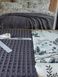 Постельное белье летнее Bio Cotton Antrasit Ранфорс (покрывало вафельное) Евро размер