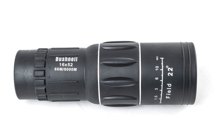 Монокуляр Bushnell 16x52 с двойной фокусировкой + держатель для телефона