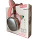 Бездротові Bluetooth навушники з котячими вушками LED SP-20A Рожеві