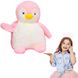 Іграшка-подушка Пінгвін з пледом 3 в 1 Рожевий