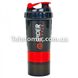 Шейкер 3-х камерний для спортивного харчування Spider Bottle Чорно-Червоний