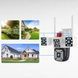 Камера видеонаблюдения с 3 линзами обзор 360 Wi-Fi Серая
