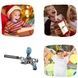 Пистолет с орбизами зарядка USB Water gun WH74 Черный с голубым