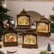 Новорічний нічник Урожай ліхтар Санта за столом XMAS WDL-24072D Коричневий
