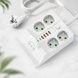 Удлинитель сетевой фильтр с беспроводной зарядкой 5м LED, 4-220V, 4-USB, 2-PD Type-C PNS-07 Белый