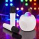 Колонка портативна з 2 караоке мікрофонами та диско-кулею Bluetooth LED Z1 Біла