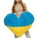 Игрушка-подушка мягкая Сердце 8843 Желто-голубое