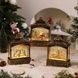 Новорічний нічник Урожай ліхтар Санта за столом XMAS WDL-24072D Коричневий