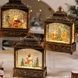 Новорічний нічник Урожай ліхтар Санта за столом XMAS WDL-24072D Коричневий