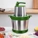 Електричний подрібнювач з металевою чашею Hoffmans 8L 4800W HM-8875 Зелений