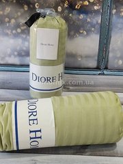 Простирадло на гумці (180х200см) Diore D green Сатин-страйп Бавовна