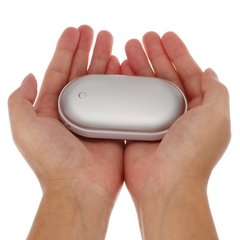 Грілка-повербанк для рук Pebble Hand Warmer PowerBank 5000 mAh срібний