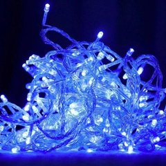 Xmas Нить 100 LED СИНИЙ (прозрачный провод, 8.5 метров)