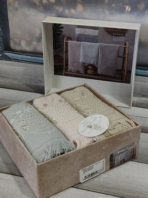 Полотенца с вышивкой Pupilla Bernini 40х60 набор 3шт