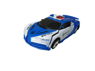 Машинка Трансформер Bugatti Police Robot Car Size 1:18 синя