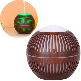 Зволожувач повітря LED Humidifier Aroma Air Diffuser темне дерево