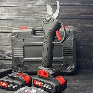 Секатор аккумуляторный в чемодане +2 аккумулятора 24V 5578 Черный