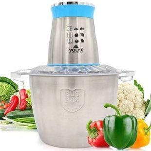 Измельчитель металлический чаша 3л 1600Вт VOLYYX Food Processor RS7315 Голубой