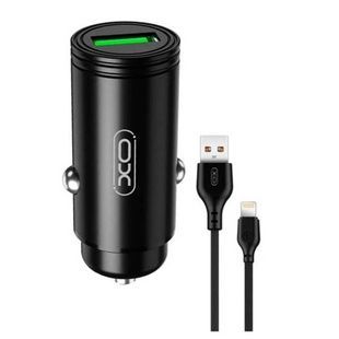 Автомобільний зарядний пристрій XO CC39 QC3.0 18W Car charger with Micro Чорне