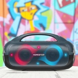 Колонка бездротова портативна Bluetooth 80Вт 12000mAh Hopestar A50 Сіра