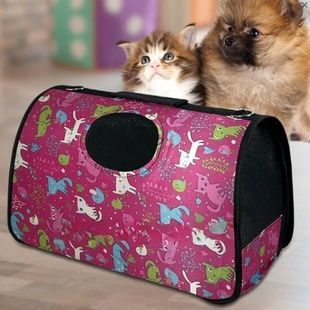 Сумка-перенесення для тварин White paws For Friends 51&times;30см Рожева з котами