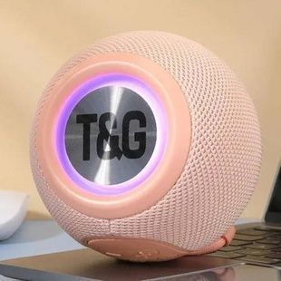 Колонка Bluetooth з RGB підсвічуванням та радіо акумуляторна TG337 Рожева