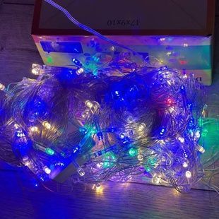 Гірлянда лінійна внутрішня 220V 200LED 4566 AND 106-10 Прозорий провід, мультиколор