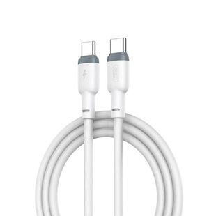 Кабель XO NB208B Liquid Silicone Data Type-c to Type-c 60W Белый