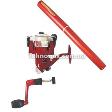 Складна міні вудка 100 см Fish Anywhere, Anytime, Best gift for Fishing Червона