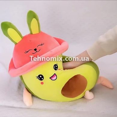 Іграшка-подушка Авокадо з пледом 3 в 1 Рожева