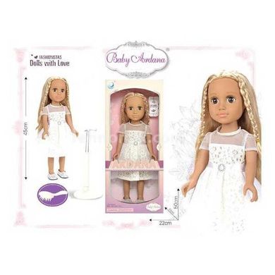 Лялька Модниця у білій сукні 45см Baby Ardana