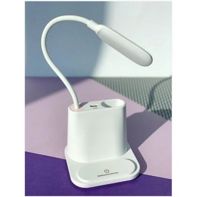 Розумна настільна світлодіодна лампа 3в1 з PowerBank Біла