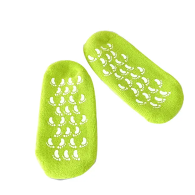 Увлажняющие гелевые носочки для педикюра SPA Gel Socks № G09-12 салатовые от 20 до 28см