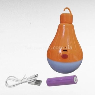 Светильник Лампочка кемпинговая подвесная аккумуляторная LED 30W LY V09 Оранжевая