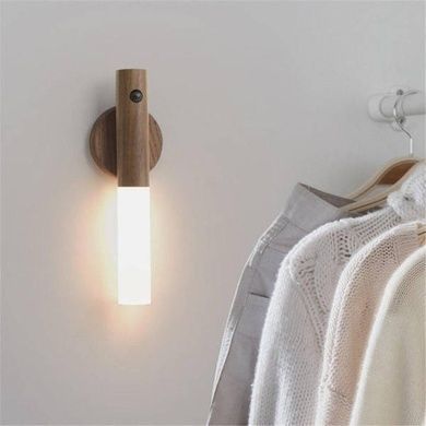 Лампа беспроводная настенная с датчиком движения Induction lamp Дерево