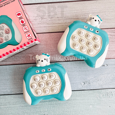 Игрушка антистресс электронная Pop It Pro на английском Hello Kitty Бирюзовая
