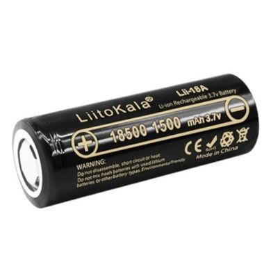 Змінний акумулятор 18500 1500mah LiitoKala Lii-18A Чорний