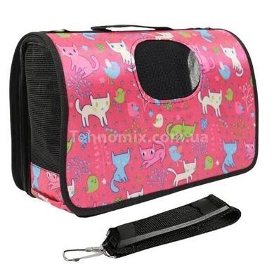 Сумка-перенесення для тварин White paws For Friends 51&times;30см Рожева з котами