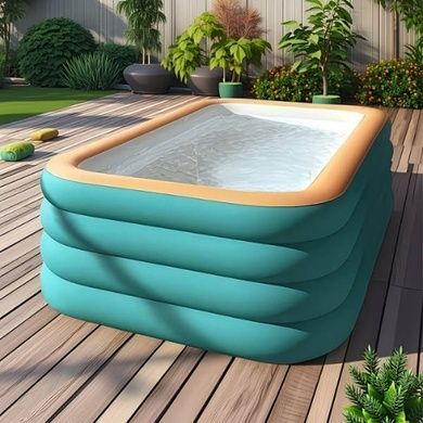 Басейн надувний 210х145х56см Pool KAR108 Блакитний