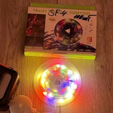 Гірлянда музична 100LED USB 10м SF-4 Мультиколор