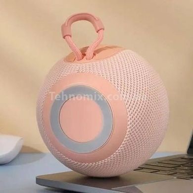 Колонка Bluetooth с RGB подсветкой и радио аккумуляторная TG337 Розовая