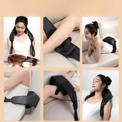 Массажер аккумуляторный согревающий для шеи Neck Massage Черный