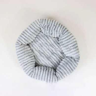 Лежанка для домашних питомцев круглая 35*30см Серая