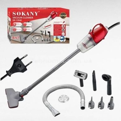 Пилосос ручний провідний з НЕРА-фільтром 3600Вт Sokany SK-13048 Червоний