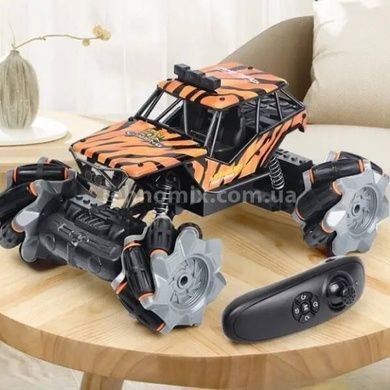 Джип перевертыш радиоуправляемый 4WD с Toy car 3855 Черный с желтым