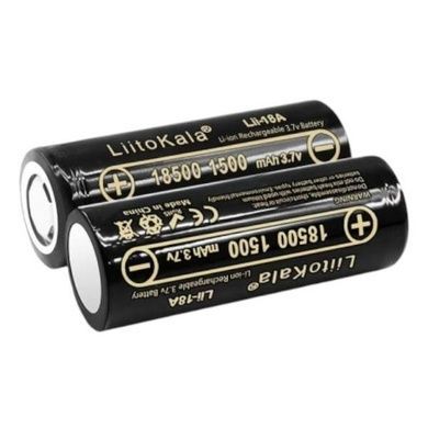 Змінний акумулятор 18500 1500mah LiitoKala Lii-18A Чорний